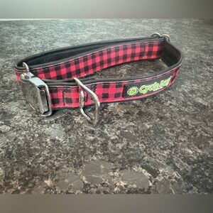 CycleDog Red and Black Checkered Dog Collar